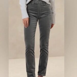 NWOT Banana Republic Gray Corduroy Skinny Straight Pants Women’s Petite 25